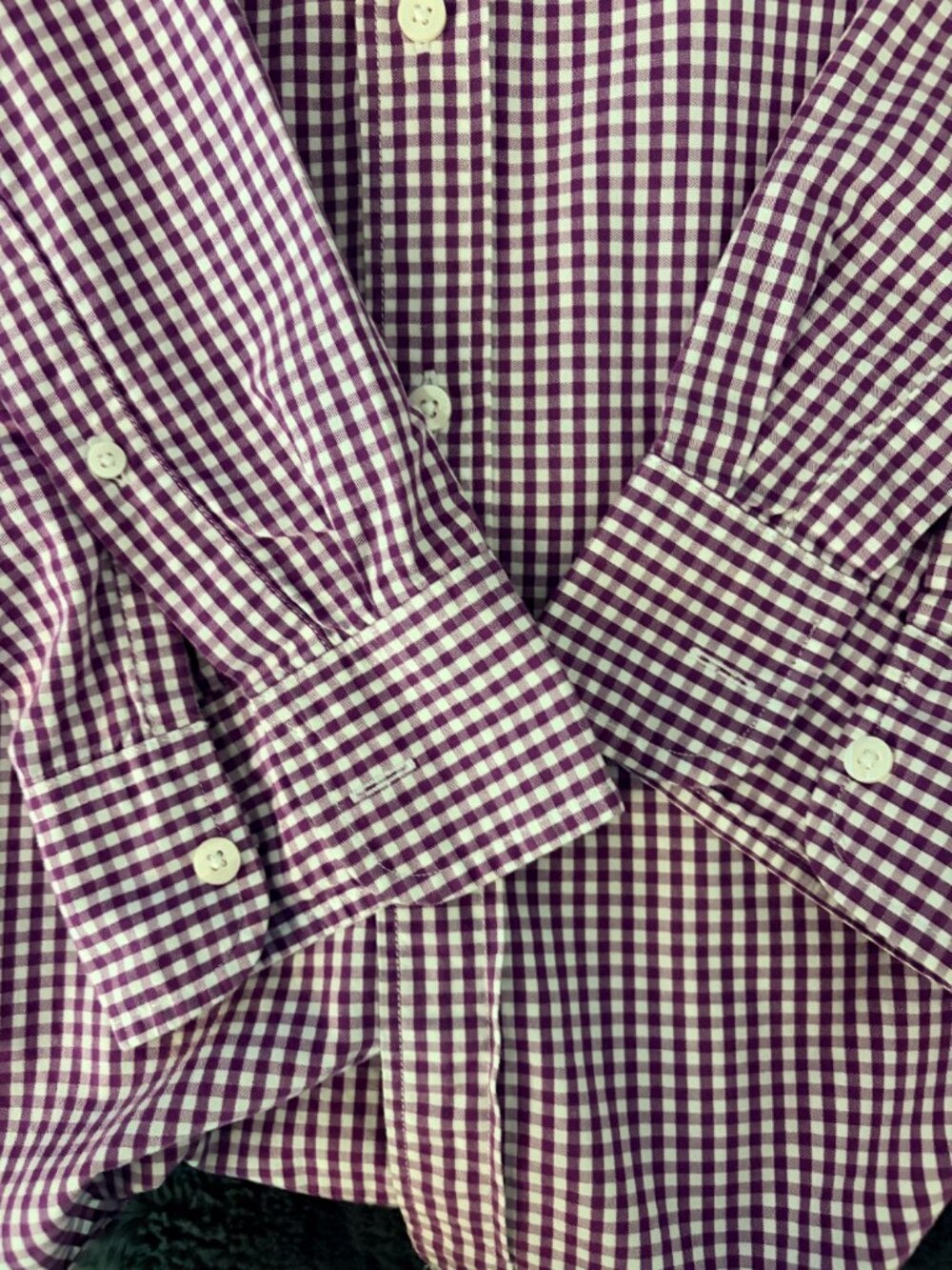 J.Crew Mens XL Purple Gingham Button Down Shirt Preppy Cotton Coastal Grandpa - Picture 8 of 11